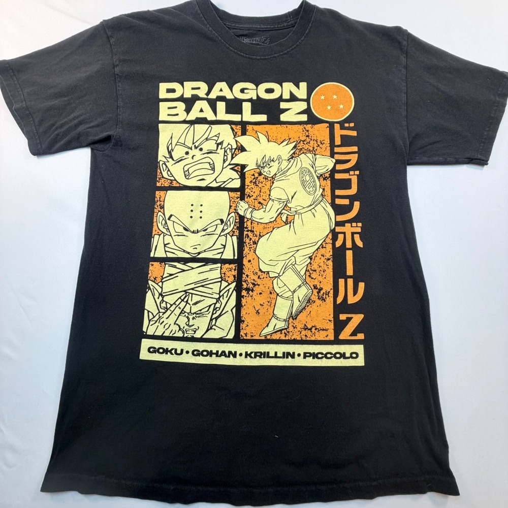 Dragon Ball Z Goku Gohan Krillin Piccolo Graphic Anime T Shirt Mens Medium